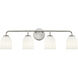 Norah 4 Light 32 inch Brushed Nickel Vanity Light Wall Light
